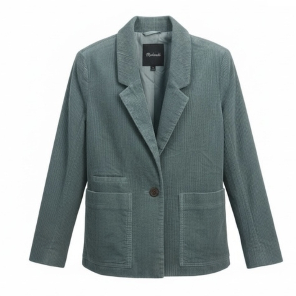 Madewell Teal Corduroy Blazer - Picture 2 of 5